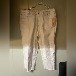 Future Collective Jenny K Lopez Cream Color Size 24 Pants